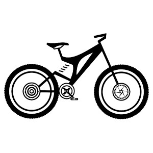 Imagem 3: ilustração de bicicleta para downhill